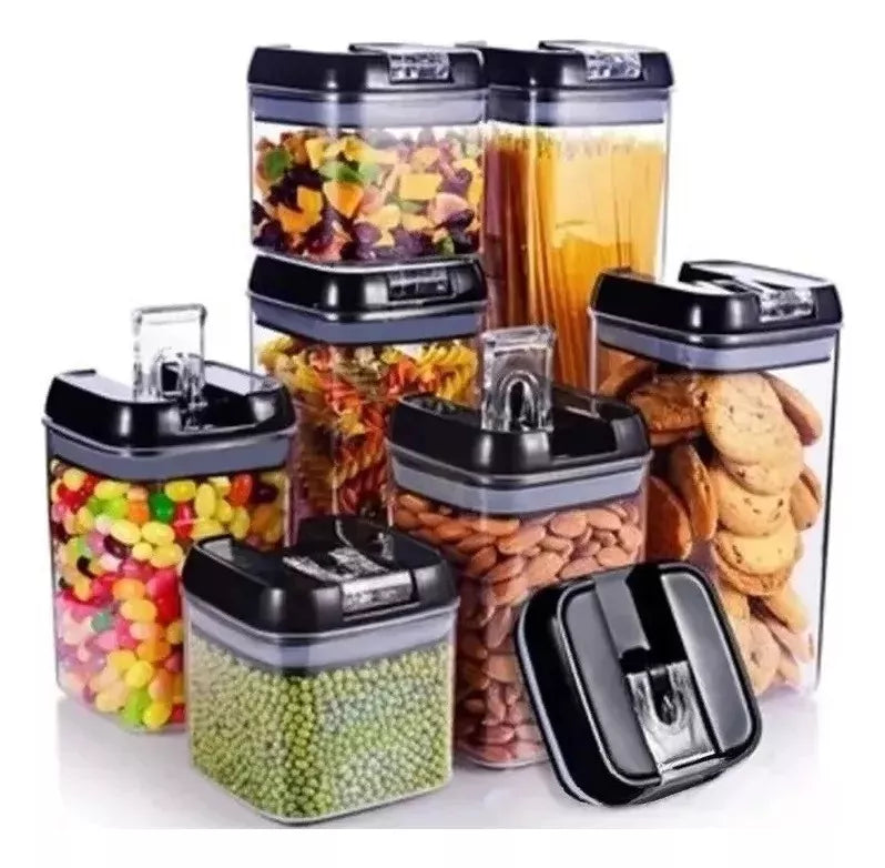 SET DE 7 CONTENEDORES HERMETICOS PARA ALIMENTOS