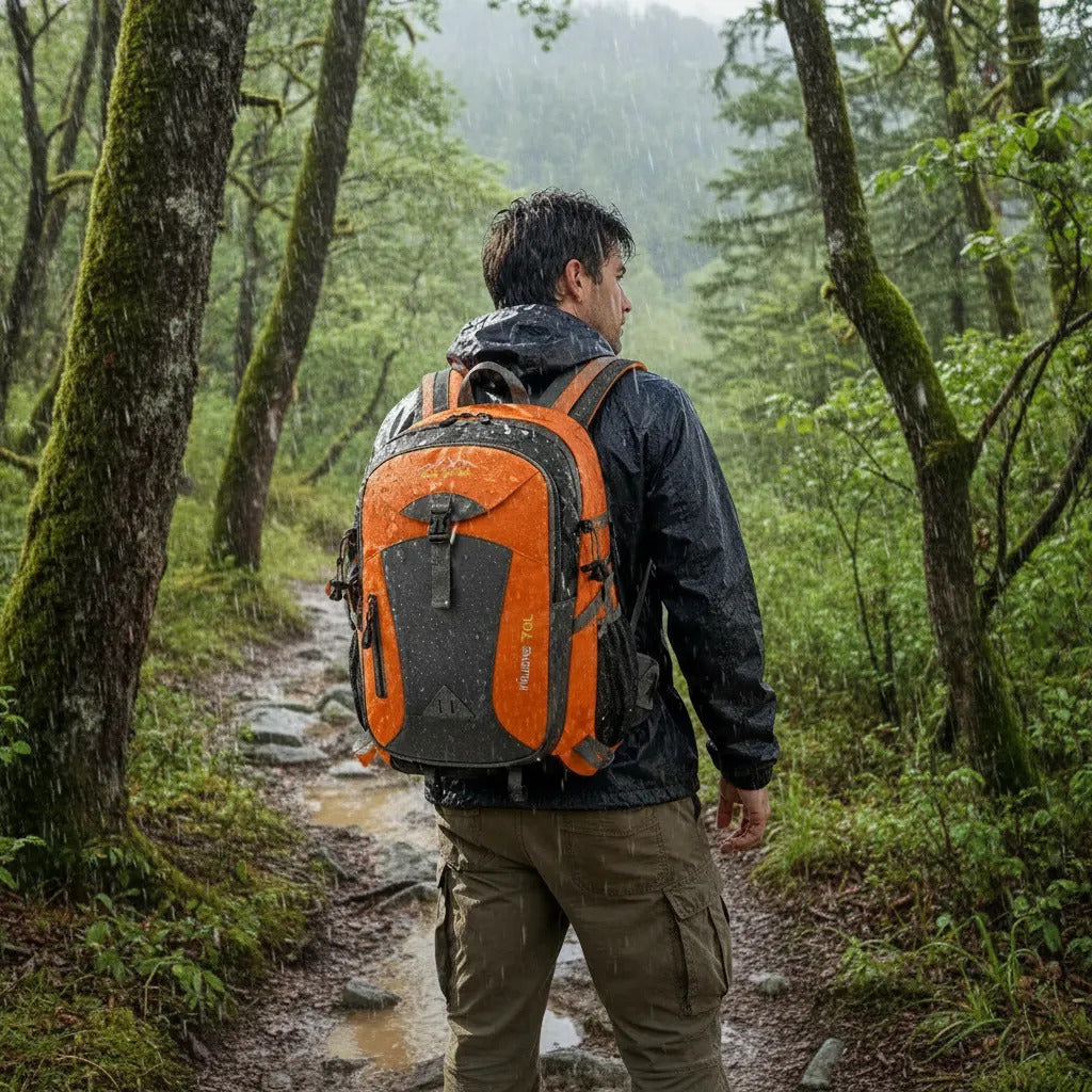 MOCHILA IMPERMEABLE PARA CAMPING 40 LITROS